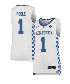 Stacey Poole 1 Kentucky Wildcats Basketball Elite Men Jersey - White