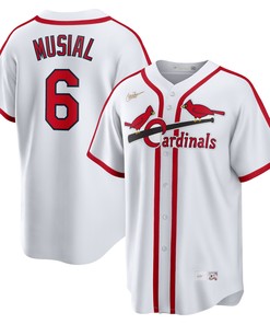 Stan Musial St. Louis Cardinals Home Cooperstown Collection Player Jersey - White Mlb