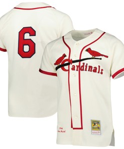 Stan Musial St. Louis Cardinals Mitchell & Ness 1944 Cooperstown Collection Authentic Jersey - Cream Mlb
