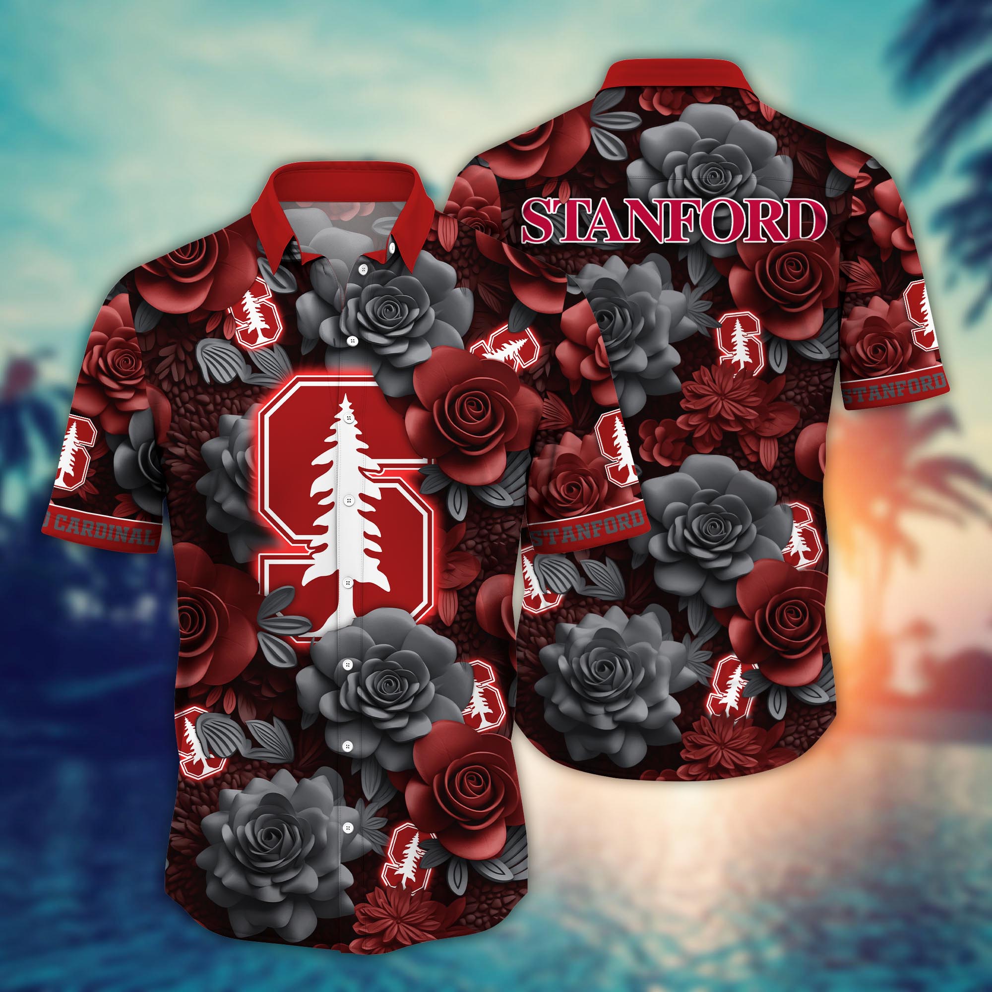 Stanford Cardinal NCAA Flower Hawaii Shirt For Fans Ver 37