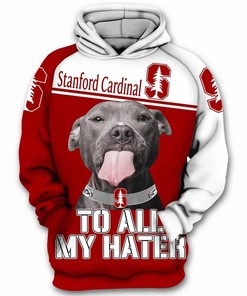 Stanford Cardinal To All My Haters Pitbull 3D Hoodie Stanford Cardinal Fan Gift Ideas