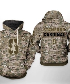 Stanford Cardinals Camo Veteran 3D Hoodie Stanford Cardinal Gifts for Men