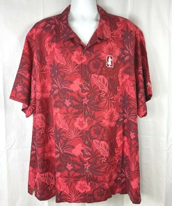 Stanford University Tommy Bahama Xxxl Silk Hawaiian Shirt 3Xl Mens Nwt Licensed