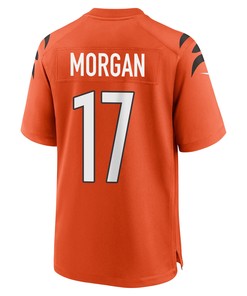 Stanley Morgan 17 Cincinnati Bengals Super Bowl LVII Champions Men Alternate Game Jersey - Orange