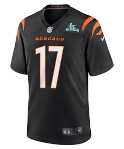 Stanley Morgan 17 Cincinnati Bengals Super Bowl LVII Champions Men Game Jersey - Black
