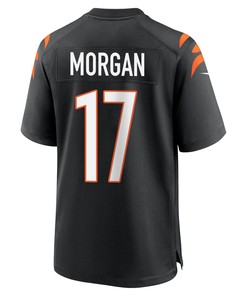 Stanley Morgan 17 Cincinnati Bengals Super Bowl LVII Champions Men Game Jersey - Black