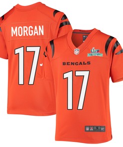 Stanley Morgan 17 Cincinnati Bengals Super Bowl LVII Champions Youth Alternate Game Jersey - Black