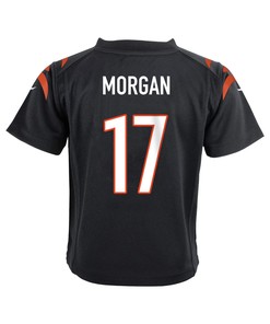Stanley Morgan 17 Cincinnati Bengals Super Bowl LVII Champions Youth Game Jersey - Black