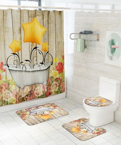 Star Balloon Waterproof Shower Curtain for Bathroom | Home Decor