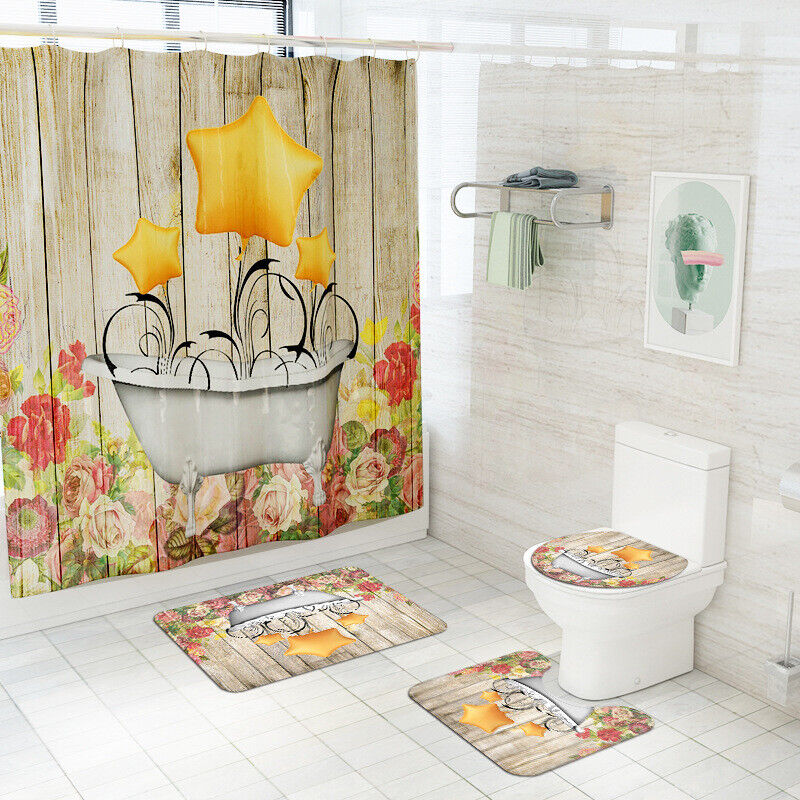 Star Balloon Waterproof Shower Curtain for Bathroom | Home Decor