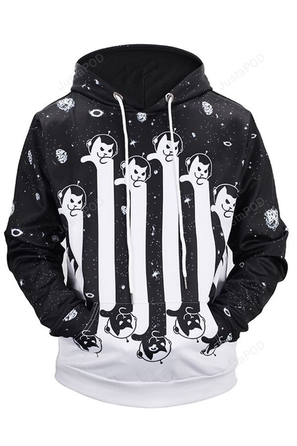 Star Bar Cat Pigeon 3D Hoodie Zip Hoodie