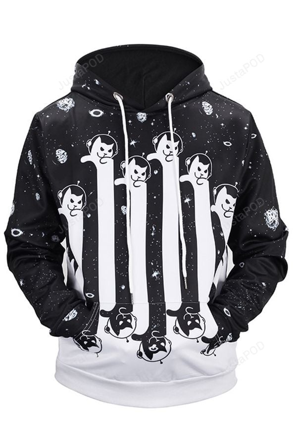 Star Bar Cat Pigeon 3D Hoodie Zip Hoodie