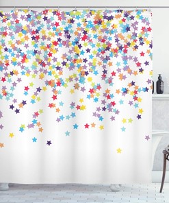 Star Shower Curtain, Party Items Celebration Theme Bathroom Curtain