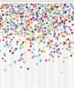 Star Shower Curtain, Party Items Celebration Theme Bathroom Curtain