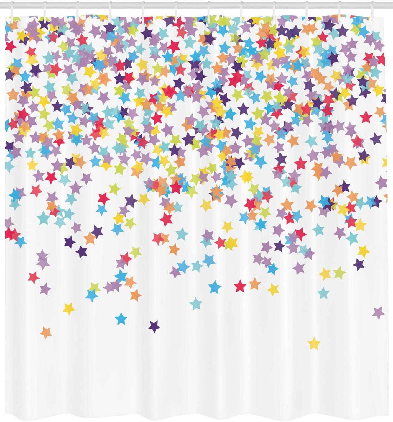Star Shower Curtain, Party Items Celebration Theme Bathroom Curtain