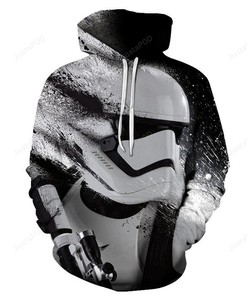 Star Wars Portrait Robot Astronaut 3D Hoodie Zip Hoodie