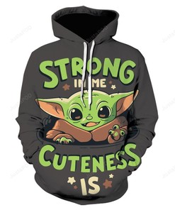 Star Wars The Mandalorian Baby Yoda 3D Printed Mens Hoodies