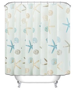 Starfish Sea Shell PEVA Shower Curtain Bathroom Decor
