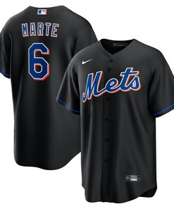 Starling Marte New York Mets Alternate Replica Player Jersey - Black Mlb