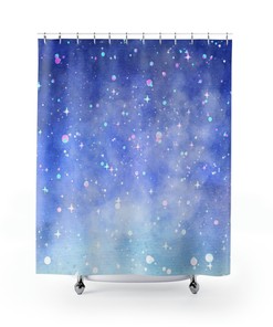 Starry Night Shower Curtain Vincent Van Gogh Bathroom Decor