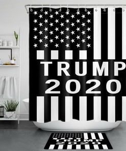 Stars Trump 2020 Shower Curtain for Patriotic Bathroom Decor