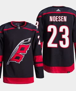 Stefan Noesen 23 Carolina Hurricanes Black Jersey Primegreen Alternate