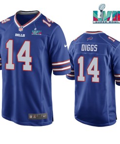 Stefon Diggs 14 Buffalo Bills Super Bowl LVII Logo Game Player Men Jersey - Royal Jersey