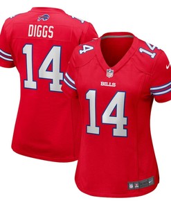 Stefon Diggs 14 Buffalo Bills Women's Alternate Game Jersey - Red