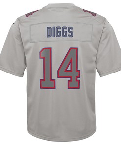 Stefon Diggs 14 Buffalo Bills Youth Atmosphere Game Jersey - Gray