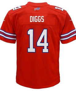 Stefon Diggs 14 Buffalo Bills Youth Game Jersey - Red