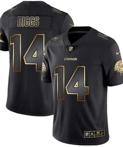 Stefon Diggs #14 Minnesota Vikings Nfl Explosion Legendary Gold Black Jersey