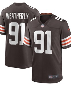 Stephen Weatherly Cleveland Browns Game Player Jersey - Brown