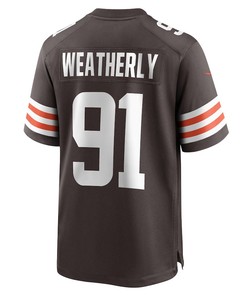 Stephen Weatherly Cleveland Browns Game Player Jersey - Brown