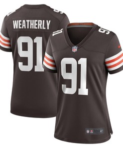 Stephen Weatherly Cleveland Browns Women's Game Player Jersey - Brown