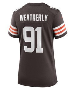 Stephen Weatherly Cleveland Browns Women's Game Player Jersey - Brown