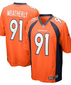 Stephen Weatherly Denver Broncos Game Jersey - Orange Nfl