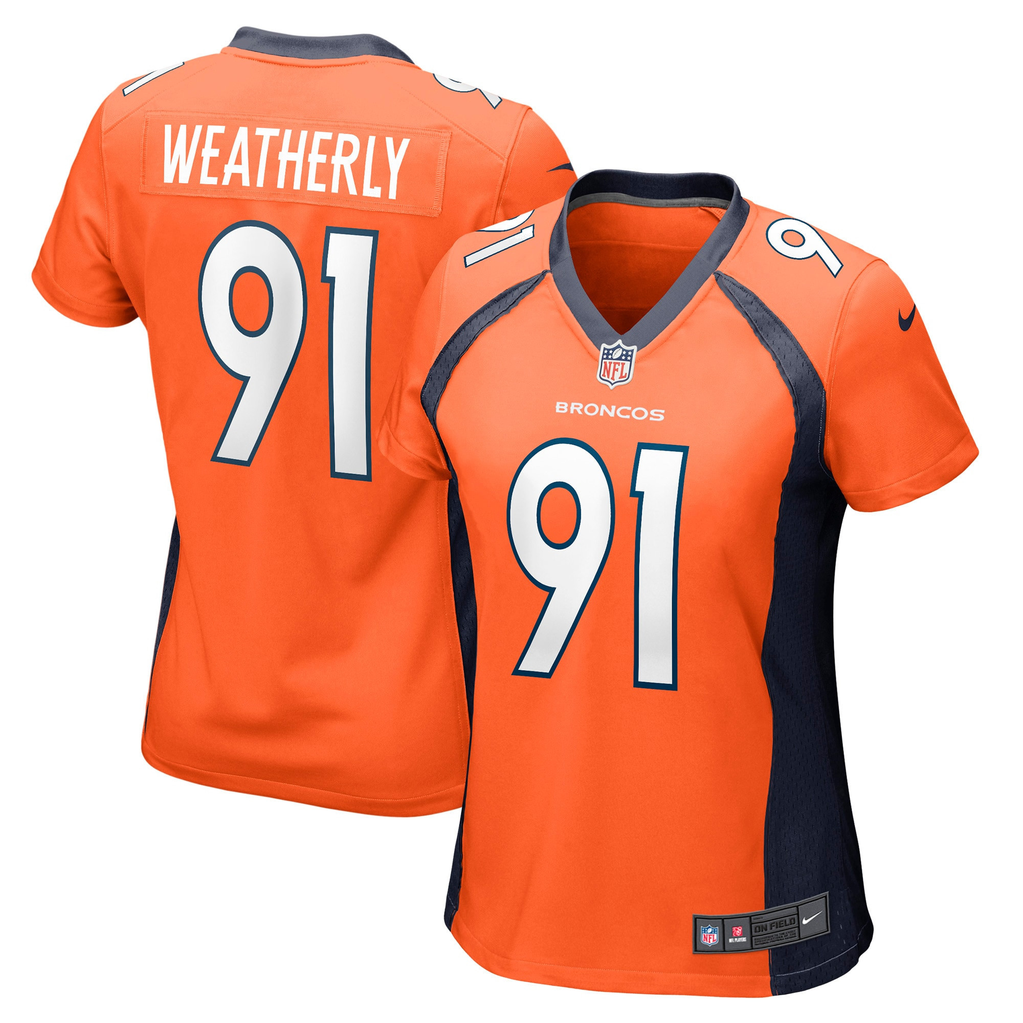 Stephen Weatherly Denver Broncos Womens Game Jersey - Orange Nfl