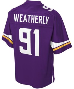 Stephen Weatherly Minnesota Vikings Nfl Pro Line Team Color Player Jersey - Purple