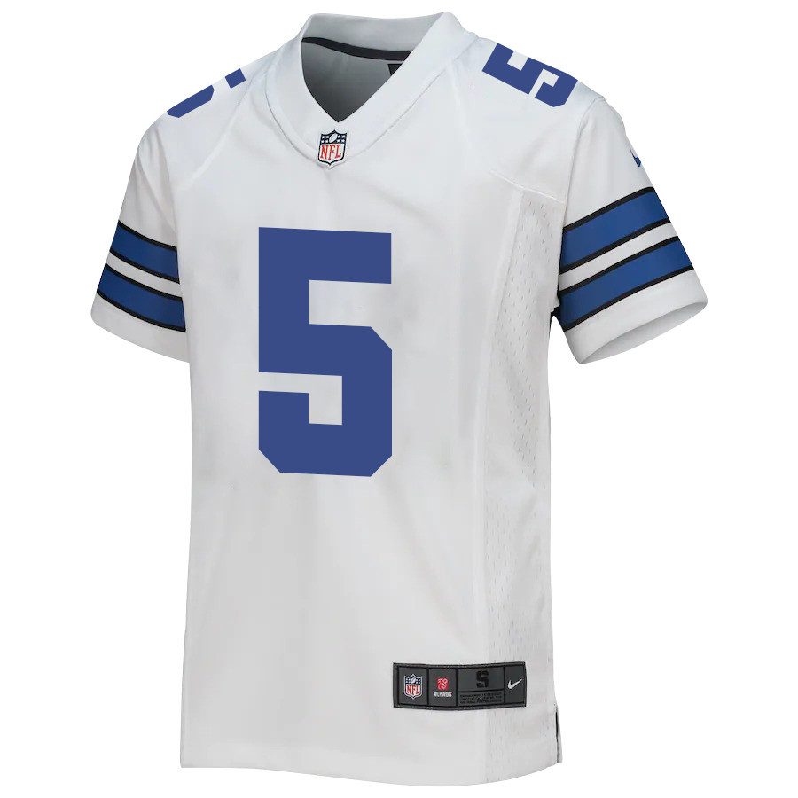 Stephon Gilmore 5 Dallas Cowboys Game Youth Jersey - White