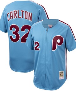 Steve Carlton Philadelphia Phillies Mitchell & Ness Cooperstown Collection Authentic Jersey - Light Blue Mlb