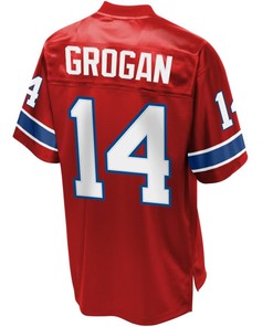 Steve Grogan New England Patriots Nfl Pro Line Retired Player Replica Jersey - Red