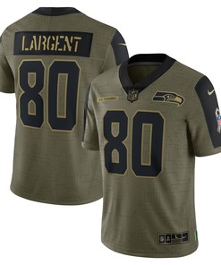 Steve Largent Seattle Seahawks 2021 Salute To Service Retired Player Limited Jersey - Olive Nfl