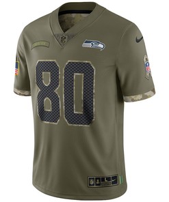 Steve Largent Seattle Seahawks 2022 Salute To Service Retired Player Limited Jersey - Olive