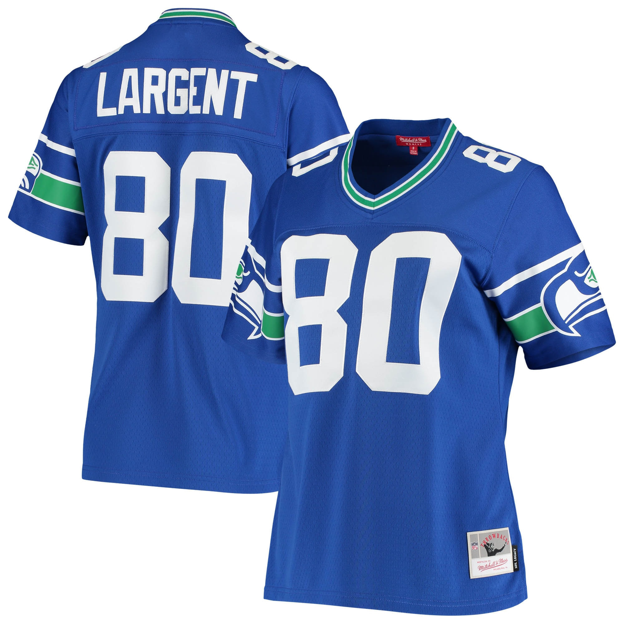 Steve Largent Seattle Seahawks Mitchell & Ness Womens 1985 Legacy Replica Jersey - Royal Nfl