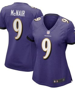 Steve McNair 9 Baltimore Ravens Women's Game Retired Player Jersey - Purple