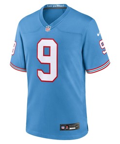 Steve McNair 9 Tennessee Titans Oilers Throwback Retired Men Game Jersey - Light Blue