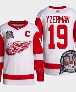 Steve Yzerman 19 1997 Stanley Cup Detroit Red Wings Red Jersey 25th Anniversary