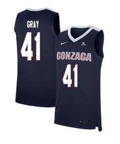 Steven Gray 41 Gonzaga Bulldogs Elite Basketball Men Jersey - Navy