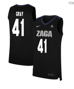 Steven Gray 41 Gonzaga Bulldogs Elite Basketball Youth Jersey - Black