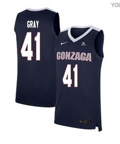 Steven Gray 41 Gonzaga Bulldogs Elite Basketball Youth Jersey - Navy